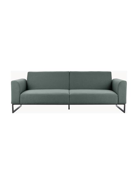 Sofá cama Josephine (3 plazas), Tapizado: 100% poliéster Alta resis, Estructura: madera de pino maciza y m, Patas: metal, Tejido azul petróleo, An 238 x F 85 cm