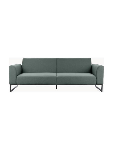 Sofá cama Josephine (3 plazas), Tapizado: 100% poliéster Alta resis, Estructura: madera de pino maciza y m, Patas: metal Este producto está , Tejido azul petróleo, An 238 x F 85 cm