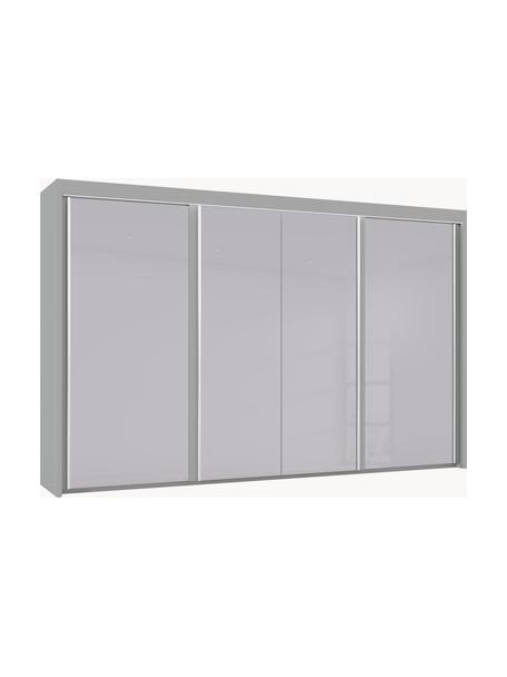 Schwebetürenschrank Imperial mit Beleuchtung, Grau, B 350 x H 197 cm