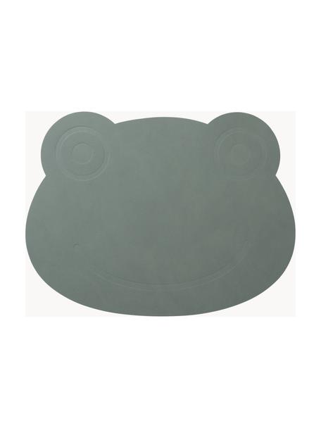 Podkładka ze skóry Frog, Sztuczna skóra, guma, Pastelowy zielony, S 38 x D 28 cm