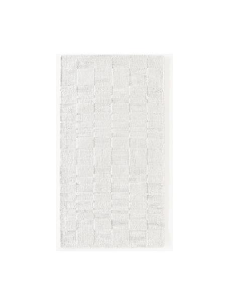 Tapis avec design à carreaux Kelsie, 100 % polyester, certifié GRS, Blanc, larg. 80 x long. 150 cm (taille XS)