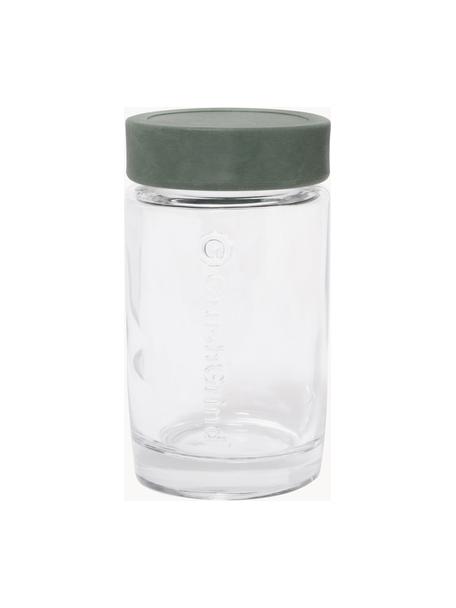 Botes de especias Vaasa, 2 uds., Recipiente: vidrio sodado, Verde salvia, transparente, Ø 5 x Al 10 cm