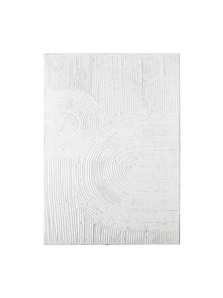 Oggetto da parete effetto 3D Tabine, Struttura: pannello di fibra a media, Bianco, Larg. 50 x Alt. 70 cm