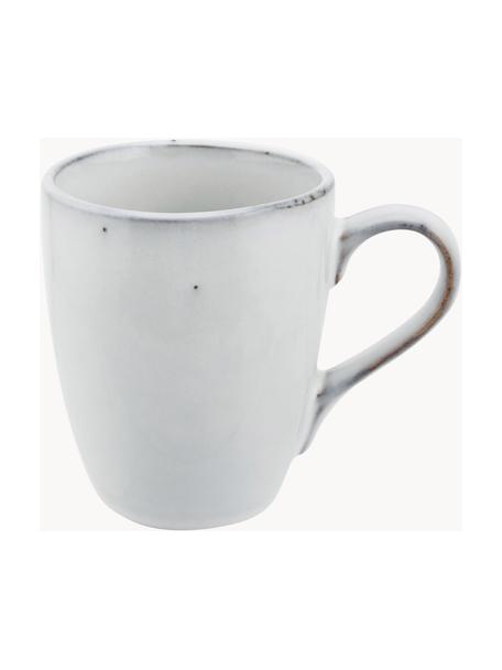 Tasses à thé artisanales Nordic Sand, 250 ml, 6 pièces, Grès cérame, Gris clair, chiné, Ø 8 x haut. 10 cm, 250 ml