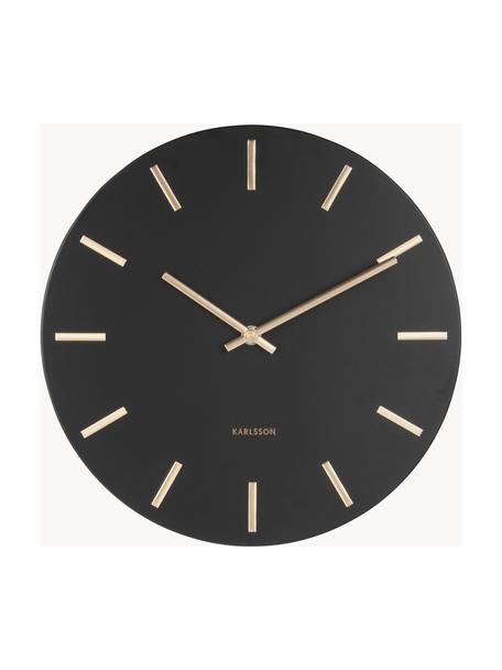 Reloj de pared Charm, Acero pintado, Negro, Ø 30