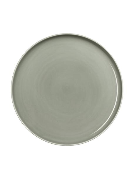 Porseleinen dinerborden Kolibri in glanzend grijs, 6 stuks, Porselein, Grijs, Ø 27 cm