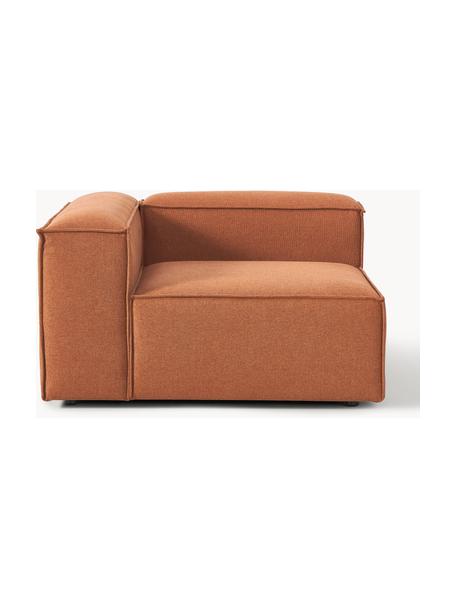 Hoekmodule Lennon, Bekleding: 100% polyester De slijtva, Frame: massief grenenhout, multi, Poten: kunststof Dit product is , Geweven stof terracotta, B 119 x D 119 cm, hoekdeel links