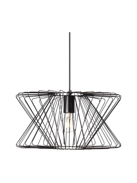 Lampada a sospensione in metallo George Town, Paralume: metallo rivestito, Baldacchino: metallo rivestito, Nero, Ø 40 x Alt. 20 cm