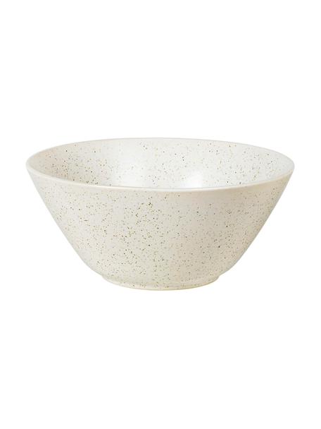 Ručne vyrobená servírovacia misa Nordic Vanilla, Kamenina, Krémovobiela, škvrnitá, Ø 25 x V 11 cm