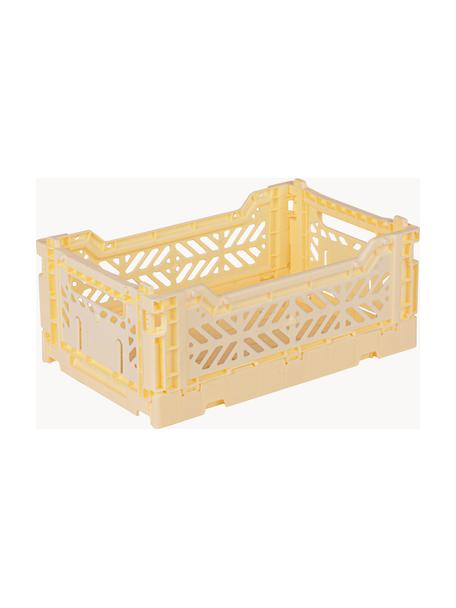 Caisson de rangement pliable Mini, larg. 27 cm, Plastique, Jaune pâle, larg. 27 x prof. 17 cm