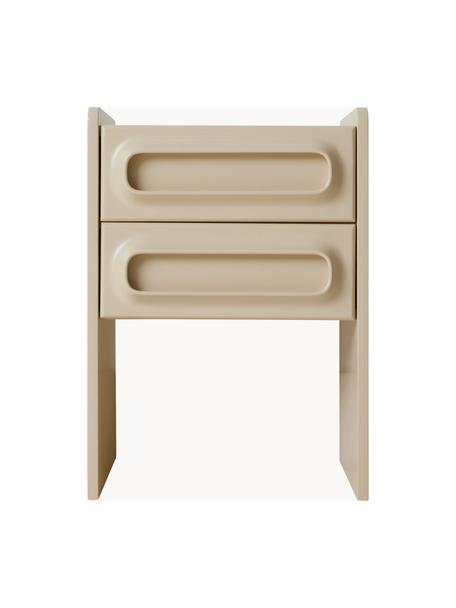 Table de chevet Space, MDF, Beige clair, larg. 45 x prof. 63 cm