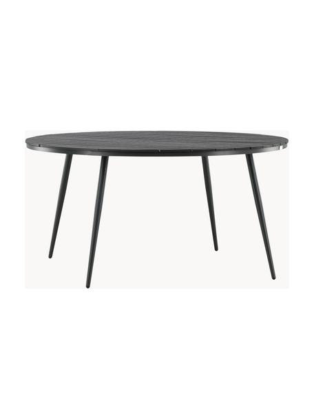 Mesa de comedor para exterior Break, Estructura: aluminio con pintura en p, Tablero: madera, Negro, gris antracita, Ø 150 x Al 74 cm