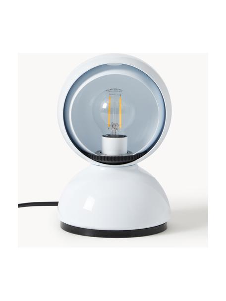 Kleine verstellbare Tischlampe Eclisse, Lampenschirm: Polycarbonat, Technopolym, Gestell: Stahl, beschichtet, Weiss, Ø 12 x H 18 cm