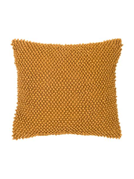 Povlak na polštář s měkkým strukturovaným povrchem Indi, 100 % bavlna, Žlutá, Š 45 cm, D 45 cm