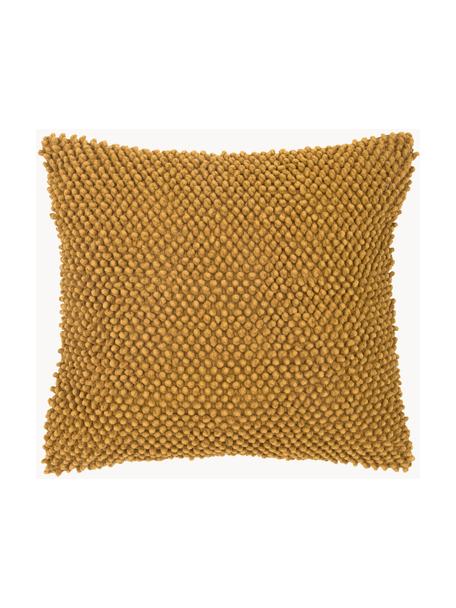 Kissenhülle Indi mit strukturierter Oberfläche, 100% Baumwolle, Senfgelb, B 45 x L 45 cm