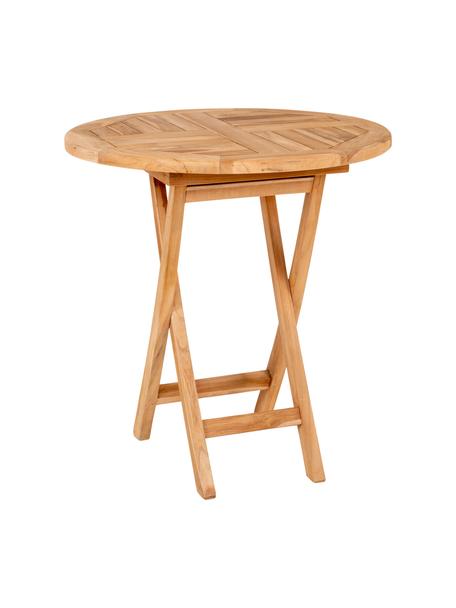 Skladací záhradný stolík z tíkového dreva Oviedo, Ø 70 cm, Tíkové drevo, Svetlohnedá, Ø 70 x V 75 cm