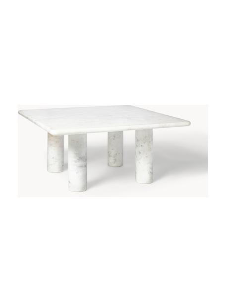 Mramorový konferenčný stolík Mabel, Mramor, Biela, mramorová, Š 80 x H 80 cm