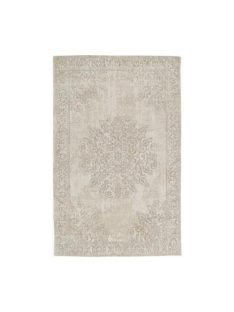 Tappeto in ciniglia tessuto a mano Nalia, Retro: 100% cotone, Tonalità beige, tonalità grigie, Larg. 120 x Lung. 180 cm (taglia S)