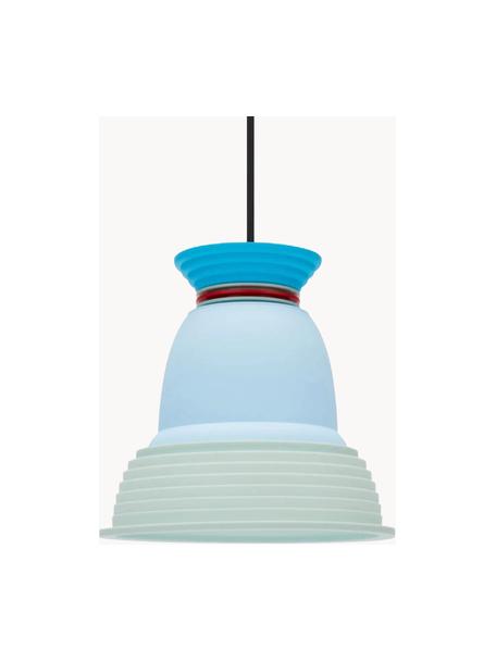 Mały lampa wisząca CL3, Odcienie niebieskiego, czerwony, Ø 22 x W 22 cm