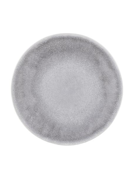 Ručně vyrobené snídaňové talíře s barevným přechodem Atlantis, 4 ks, Kamenina, Šedá, bílá, Ø 23 cm, V 2 cm