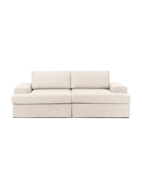 Modulares Sofa Russell (2-Sitzer) in Beige, Bezug: 100% Baumwolle Der strapa, Gestell: Massives Kiefernholz FSC-, Füße: Kunststoff, Webstoff Beige, B 206 x H 77 cm