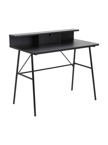 Psací stůl se zásuvkou Pascal, Černá, Š 100 cm, H 55 cm