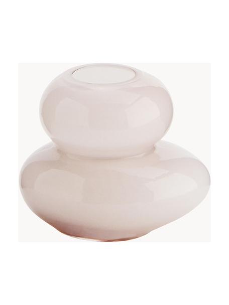 Kleine Glas-Vase Stone, Glas, Rosa, Ø 11 x H 9 cm