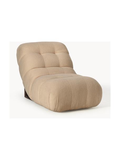 Fauteuil lounge tissu peluche Stanley, Peluche brun clair, larg. 82 x haut. 132 cm