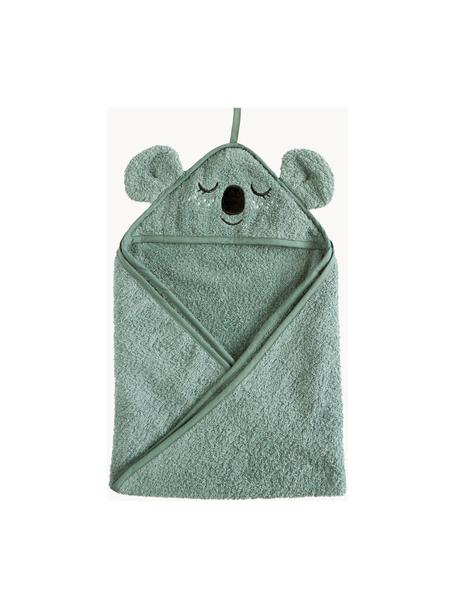 Babyhanddoek Koala van biokatoen, 100% katoen (Bio), GOTS-gecertificeerd, Saliegroen, B 72 x L 72 cm