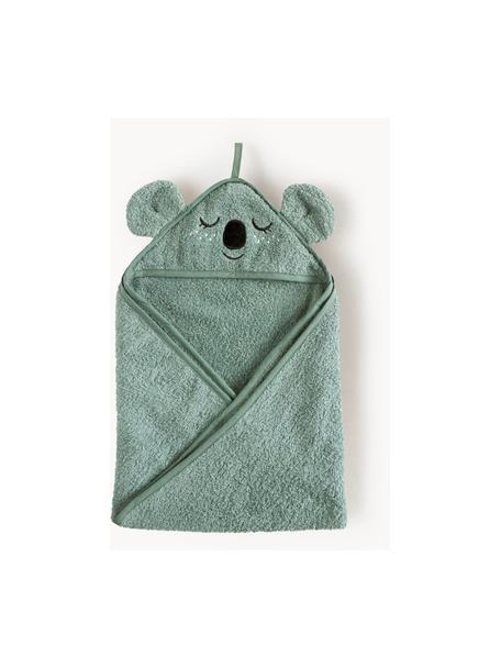 Babyhandtuch Koala aus Bio-Baumwolle, 100 % Baumwolle (Bio), GOTS-zertifiziert, Salbeigrün, B 72 x L 72 cm