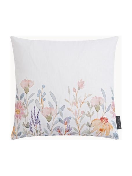 Funda de cojín para exterior de algodón ecológico Wildgarden, Funda: 100% algodón ecológico, Blanco crema, tonos pastel, An 40 x L 40 cm