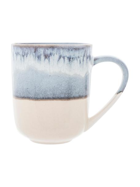 Šálky s farebným gradientom Inspiration, 2 ks, Kamenina, Tóny modrej, svetlobéžová, Ø 9 x V 11 cm, 400 ml