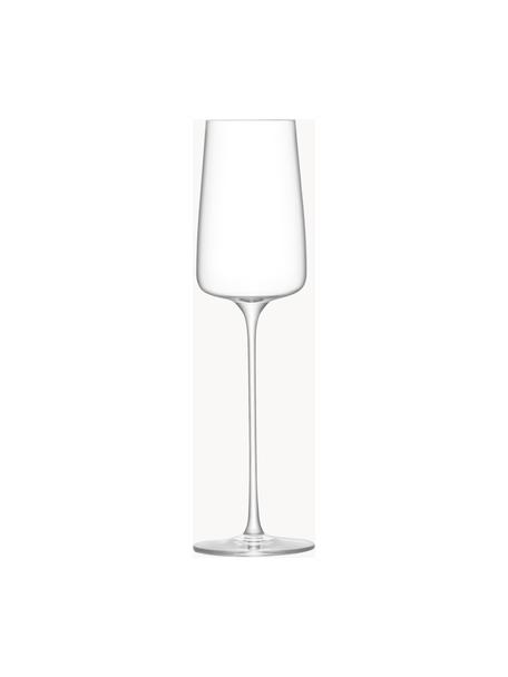 Champagneglazen Metropolitan, 4 stuks, Glas, Transparant, Ø 7 x H 25 cm, 230 ml