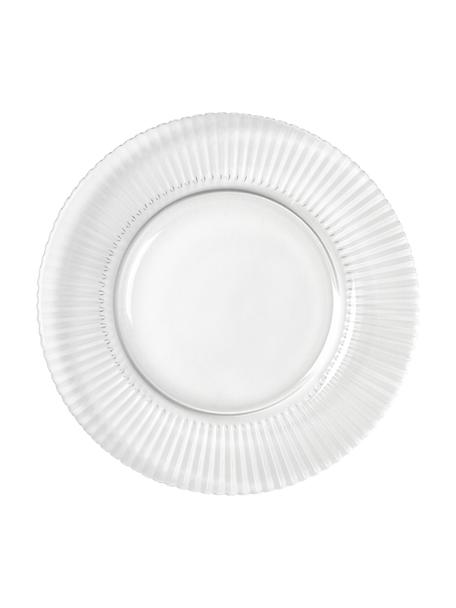 Talerz śniadaniowy Effie, 4 szt., Szkło, Transparentny, Ø 21 cm