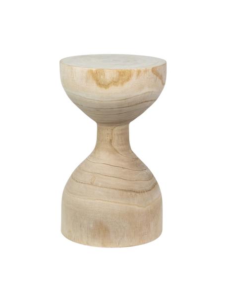 Kulatý odkládací stolek ze dřeva paulovnie Carnaby, Dřevo paulovnie, přírodní, Dřevo paulovnie, Ø 28 cm, V 46 cm