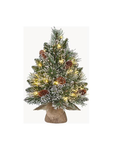 Sapin de Noël LED avec neige artificiel Vandans, tailles variées, Plastique, LED, Ø 30 x haut. 45 cm