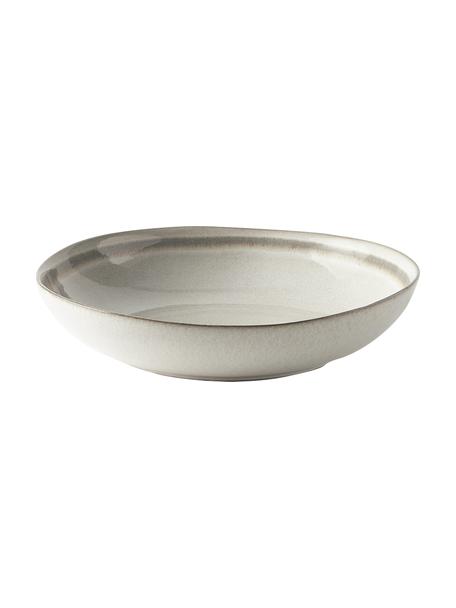 Set van 4 keramiek soepborden Cia met reactief glazuur, Keramiek, Beige, Ø 21 x H 5 cm