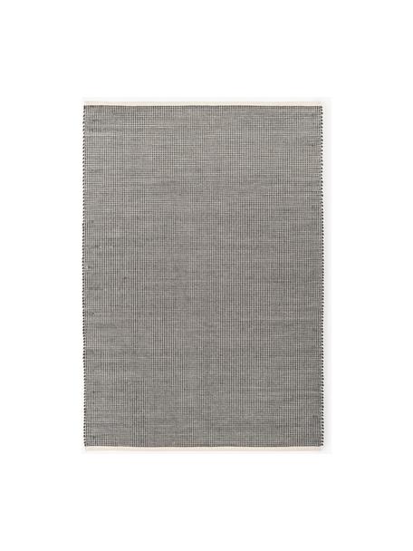 Alfombra artesanal de lana Amaro, 67% lana (certificado RWS), 33% algodón 

Las alfombras de lana se pueden aflojar durante las primeras semanas de uso, la pelusa se reduce con el uso diario., Gris, beige claro, An 160 x L 230 cm (Tamaño M)