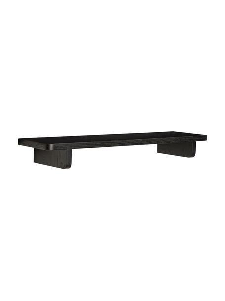 Houten wandrek Poke, Eikenhoutfineer, FSC-gecertificeerd, Zwart, B 80 x H 9 cm