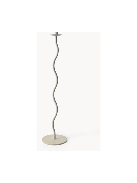 Candelabro Curved, 86 cm, Acero inoxidable con pintura en polvo, Beige claro, Ø 24 x Al 86 cm