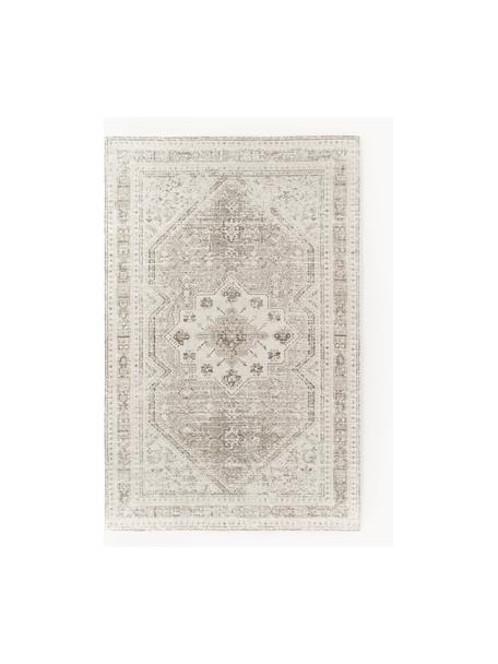 Tapis en chenille vintage Mahdi, 66 % polyester, 34 % laine (certifiée RWS), Tons beiges, larg. 200 x long. 300 cm (taille L)