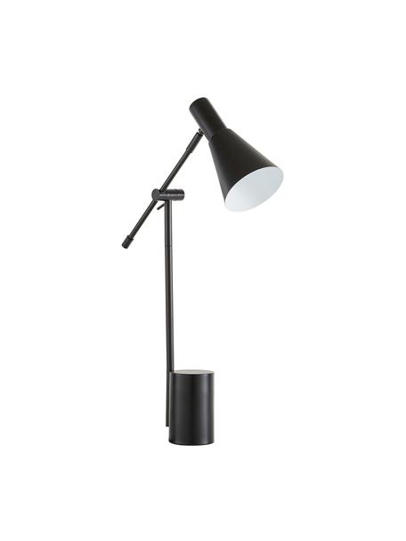 Grosse Schreibtischlampe Sia aus Metall, Lampenschirm: Metall, pulverbeschichtet, Schwarz, B 13 x H 63 cm