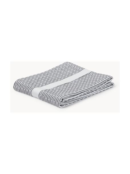 Torchon en coton bio Lupin, 100 % coton bio, certifié GOTS, Blanc, anthracite, larg. 35 x long. 60 cm