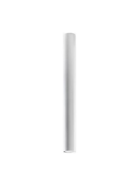 Faretto da soffitto Castro, alt. 60 cm, Acciaio rivestito, Bianco opaco, Ø 6 x Alt. 60 cm