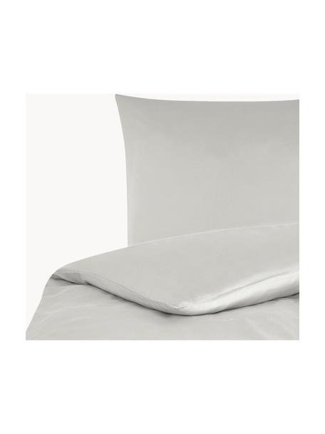 Funda nórdica de satén Comfort, Gris claro, Cama 180/200 cm (260 x 220 cm)