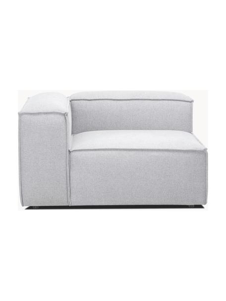 Modulo angolare Lennon, Rivestimento: 100% poliestere Con 115.0, Struttura: legno di pino massiccio, , Piedini: plastica, Tessuto grigio, Larg. 119 x Prof. 119 cm, angolo a sinistra