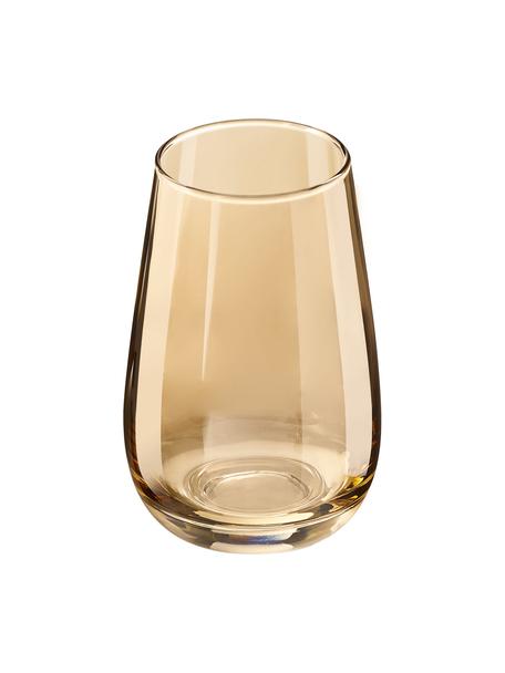 Waterglazen Shiny, 4 stuks, Glas, Bruin, Ø 8 x H 13 cm, 310 ml