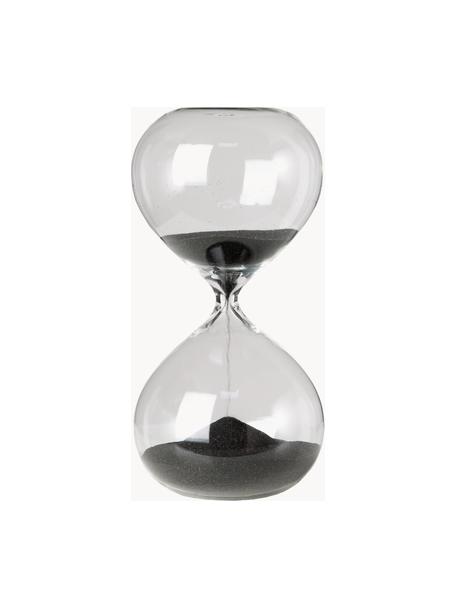 Glas-Sanduhr Ball, 30 Minuten, Schwarz, Ø 10 x H 20 cm