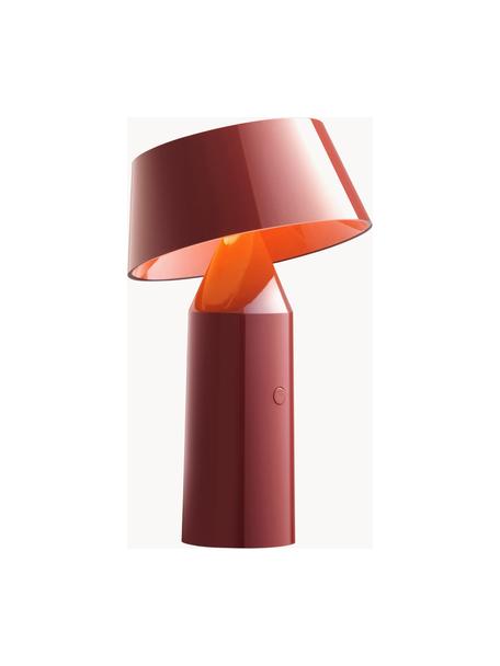 Lampe à poser LED mobile orientable Bicoca, intensité lumineuse variable, Lie de vin haute brillance, rouge corail, Ø 16 x haut. 30 cm