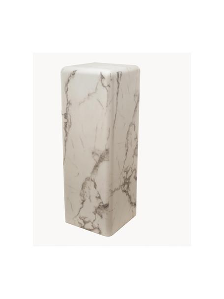 Colonne décorative en aspect marbre Look, Polyrésine recouvert d'un film de mélamine, Blanc, aspect marbre, larg. 33 x haut. 91 cm